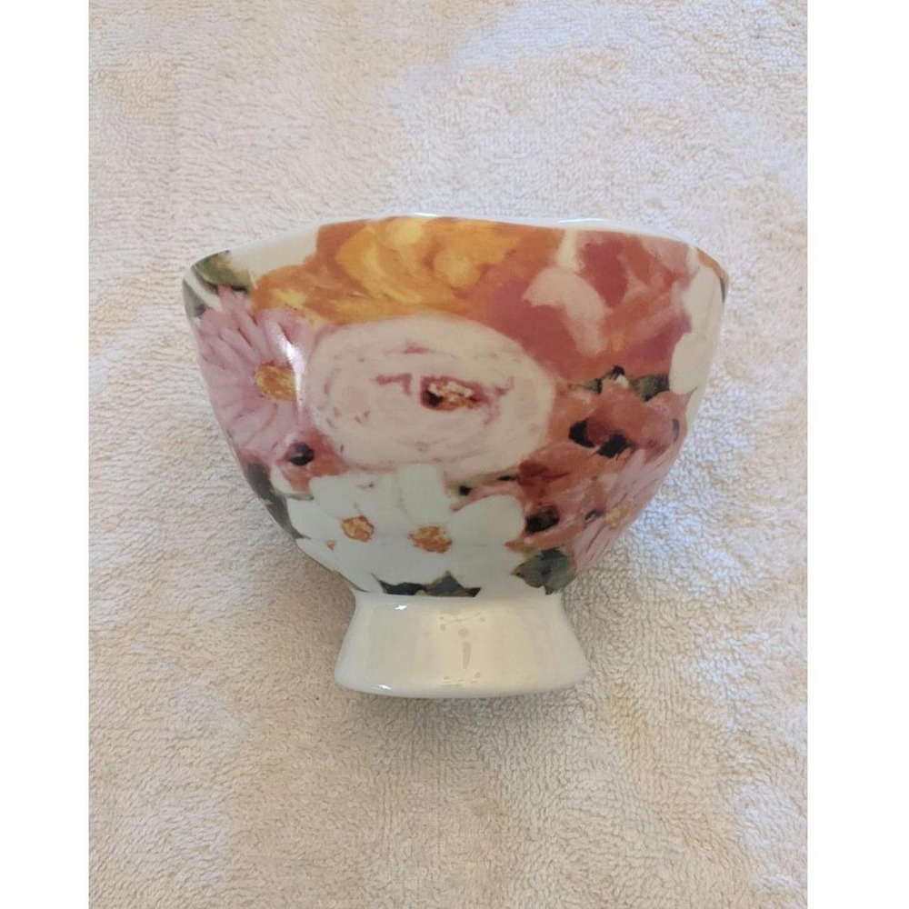 Kellie Montana Floral Bowl, Microwave and Dishwasher Safe, Decorative, Boho, EUC